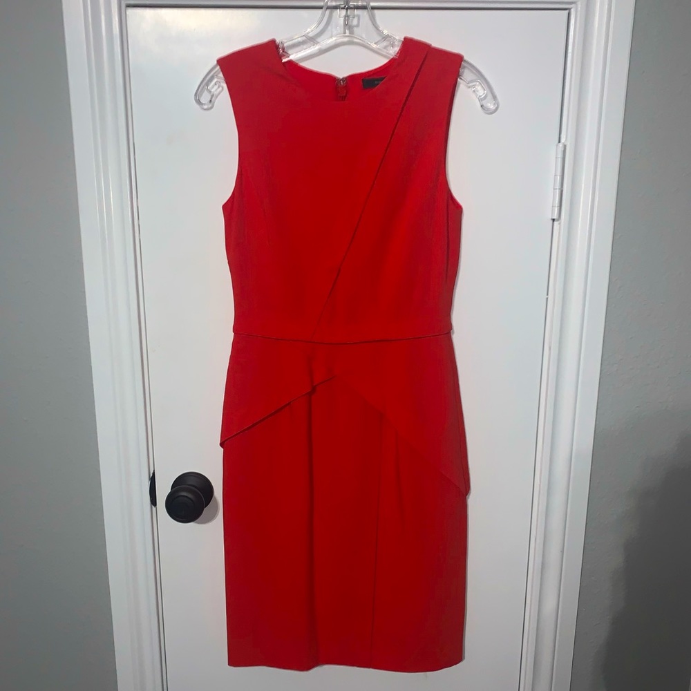 BCBGMAXAZARIA Coral Orange Red Mini Dress Women’s Size 2 Like New Condition - Picture 1 of 5